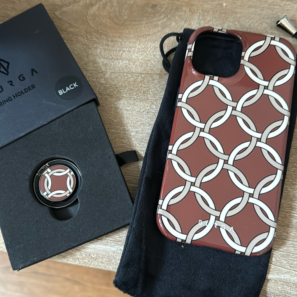 Burga iphone15 case and ring holder